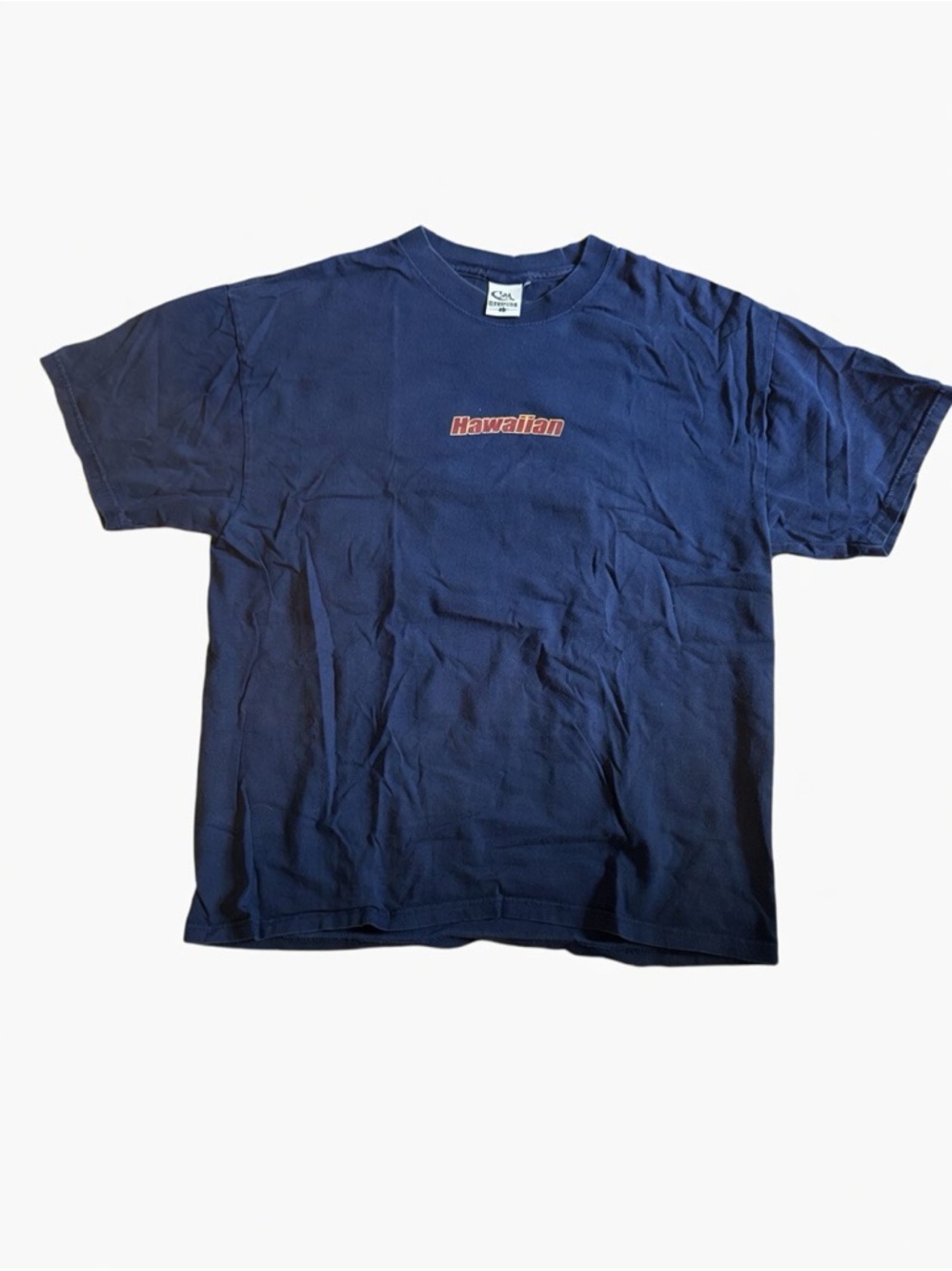 Hawaiian Navy Graphic Crewneck T-Shirt